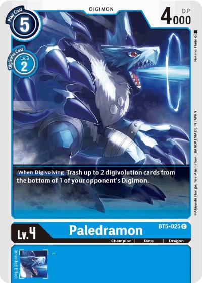 Paledramon BT5-025 C Battle of Omni Digimon card