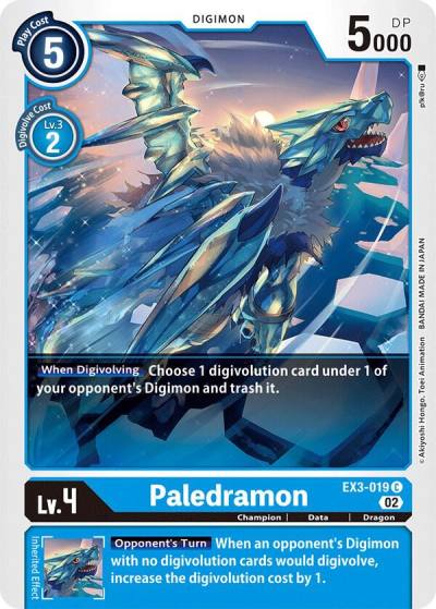 Paledramon EX3-019 C Draconic Roar Digimon card
