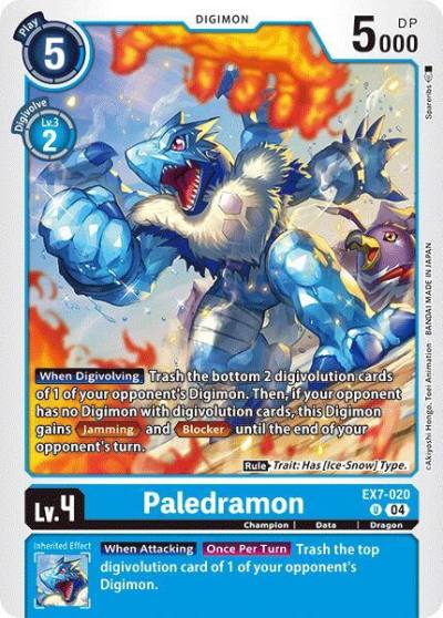 Paledramon EX7-020 U Digimon LIBERATOR Digimon card