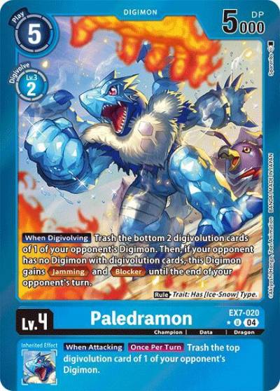Paledramon Foil EX7-020 U Digimon LIBERATOR Digimon card