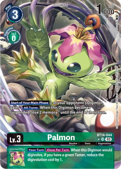 Palmon Alternate Art BT14-044 SR Blast Ace Digimon card