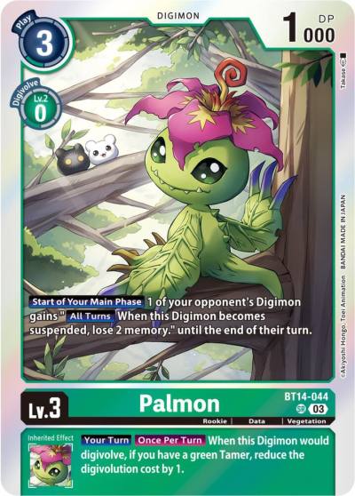 Palmon BT14-044 SR Blast Ace Digimon card
