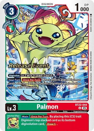 Palmon BT22-044 U Cyber Eden Release Event Cards Digimon card