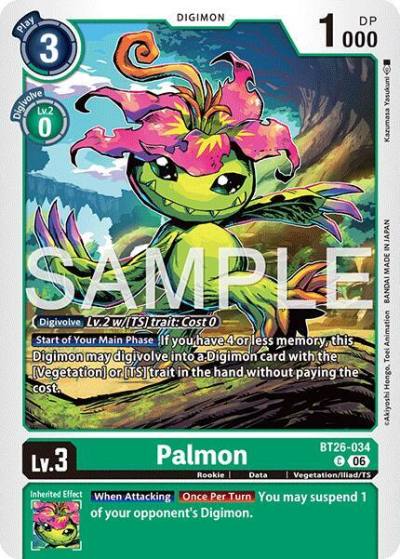 Palmon BT26-034 C Timeless Bonds Digimon card