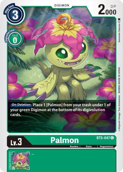 Palmon BT5-047 C Battle of Omni Digimon card
