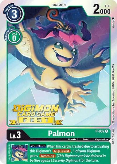 Palmon Digimon Card Game Fest 2022 P-032 P Digimon Promotion Cards Digimon card