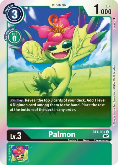 Palmon Resurgence Booster Reprint BT1-067 U Resurgence Booster Digimon card