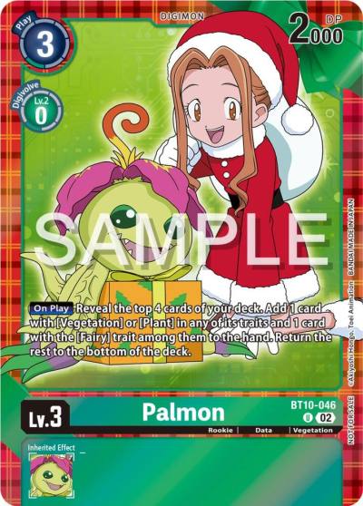 Palmon Winter Holiday Event 2024 BT10-046 U Xros Encounter Digimon card