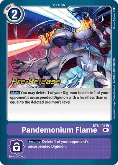 Pandemonium Flame BT8-107 U New Awakening Pre-Release Cards Digimon card