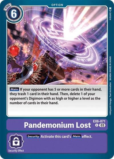 Pandemonium Lost EX6-071 U Infernal Ascension Digimon card