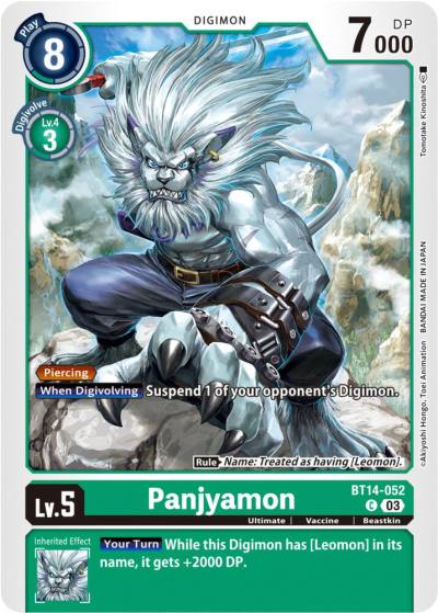 Panjyamon BT14-052 C Blast Ace Digimon card