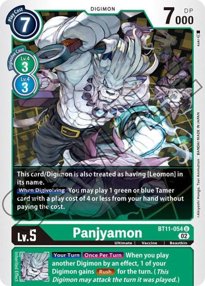 Panjyamon Foil BT11-054 U Dimensional Phase Digimon card