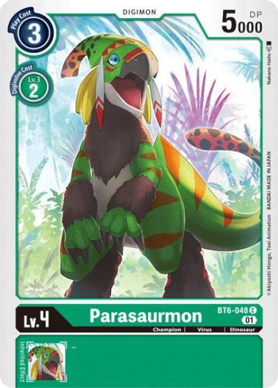 Parasaurmon BT6-048 C Double Diamond Digimon card