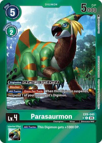 Parasaurmon Limited Foil EX9-040 C Versus Monsters Digimon card