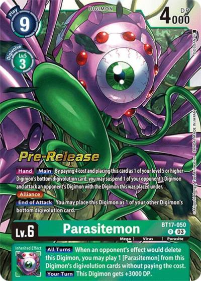 Parasitemon BT17-050 R Secret Crisis Pre-Release Cards Digimon card