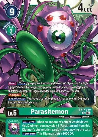 Parasitemon BT17-050 R Secret Crisis Digimon card