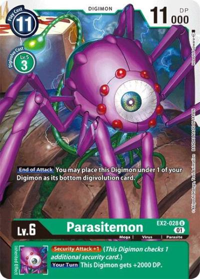 Parasitemon EX2-028 U Digital Hazard Digimon card