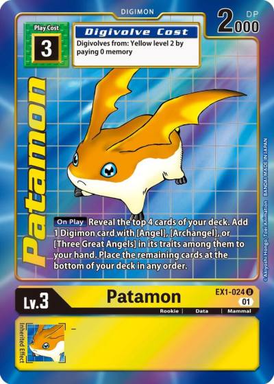 Patamon Alternate Art EX1-024 U Classic Collection Digimon card