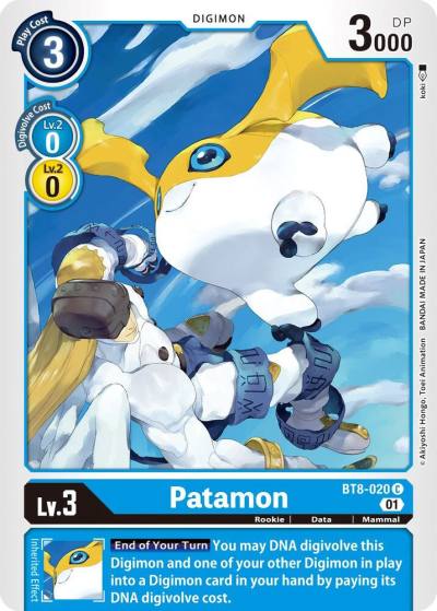 Patamon BT8-020 C New Awakening Digimon card