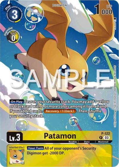 Patamon Digimon Adventure 02 The Beginning Set P-122 P Digimon Promotion Cards Digimon card