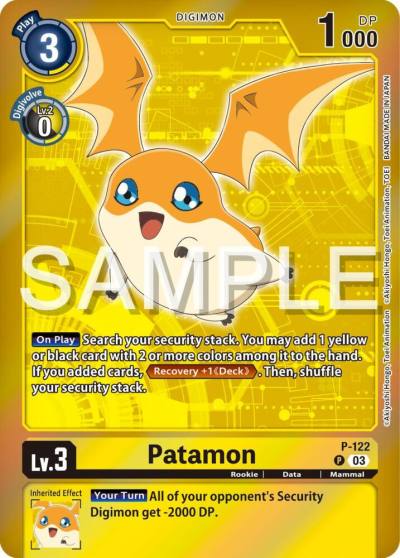 Patamon Digimon Adventure Box 2024 P-122 P Digimon Promotion Cards Digimon card