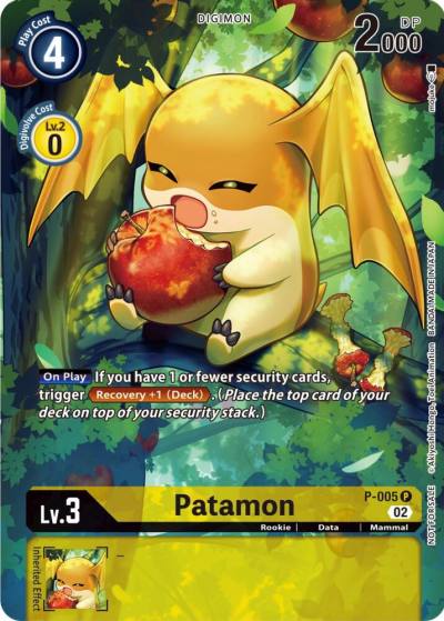 Patamon Digimon Illustration Competition Pack 2022 P-005 P Dimensional Phase Digimon card