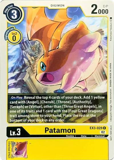 Patamon EX3-028 C Revision Pack Cards Digimon card