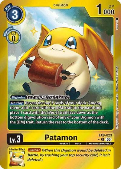 Patamon Limited Foil EX9-023 U Versus Monsters Digimon card