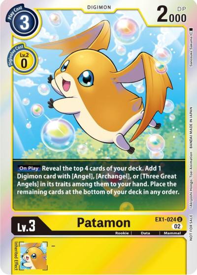 Patamon Official Tournament Pack Vol8 EX1-024 U Classic Collection Digimon card