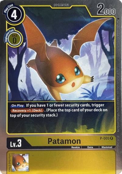Patamon P-005 P Digimon Promotion Cards Digimon card