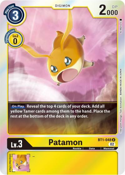 Patamon Resurgence Booster Reprint BT1-048 R Resurgence Booster Digimon card
