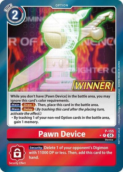 Pawn Device Store Tournament 2024 Oct Dec Winner Pack P-155 P Digimon Promotion Cards Digimon card