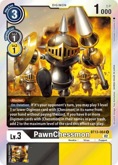 PawnChessmon BT13-064 R Versus Royal Knights Digimon card