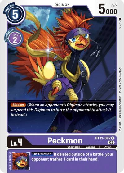 Peckmon BT13-082 C Versus Royal Knights Digimon card
