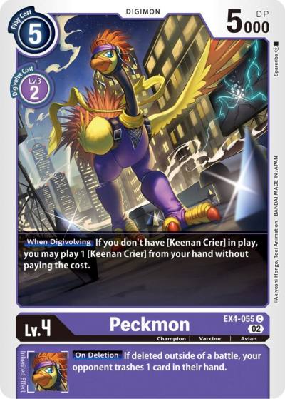 Peckmon EX4-055 C Alternative Being Booster Digimon card