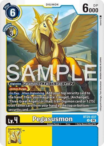 Pegasusmon BT25-037 U Dual Revolution Digimon card