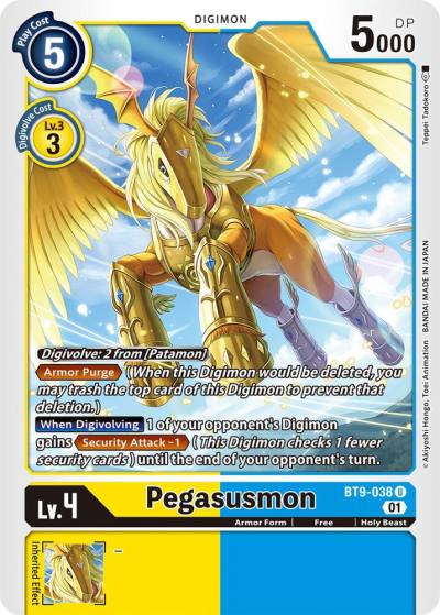 Pegasusmon BT9-038 U X Record Digimon card