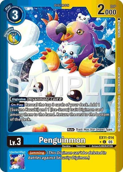 Penguinmon (Limited Foil) EX11-014 C Dawn of Liberator Digimon card