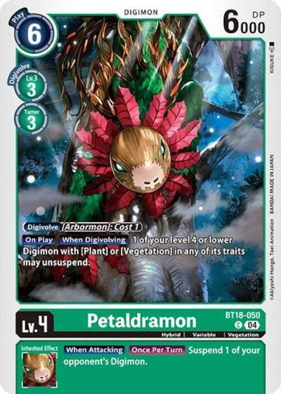 Petaldramon BT18-050 C Release Special Booster 2.0 Digimon card