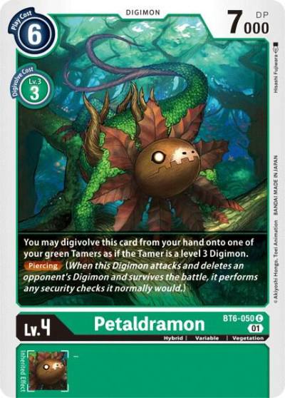 Petaldramon BT6-050 C Double Diamond Digimon card