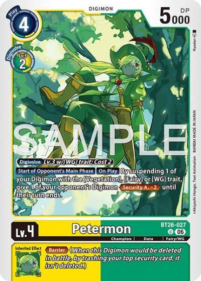 Petermon BT26-027 U Timeless Bonds Digimon card