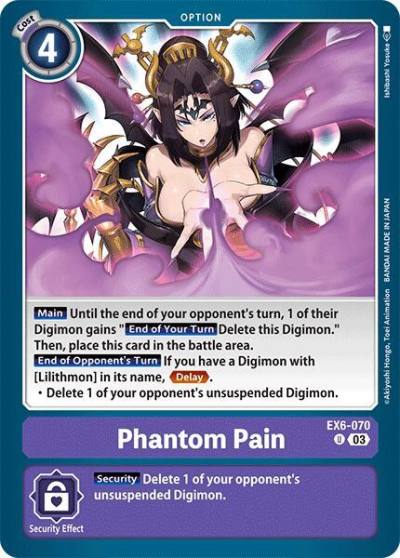 Phantom Pain EX6-070 U Infernal Ascension Digimon card