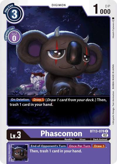 Phascomon BT13-078 C Versus Royal Knights Digimon card