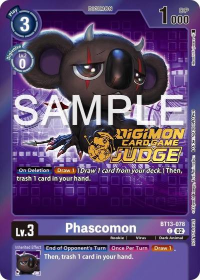 Phascomon Judge Pack 5 BT13-078 C Versus Royal Knights Digimon card