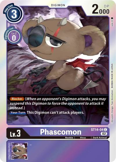 Phascomon ST14-04 C Starter Deck 14: Beelzemon Advanced Deck Set Digimon card