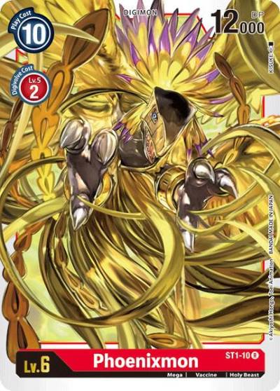 Phoenixmon ST1-10 R Starter Deck 01: Gaia Red Digimon card
