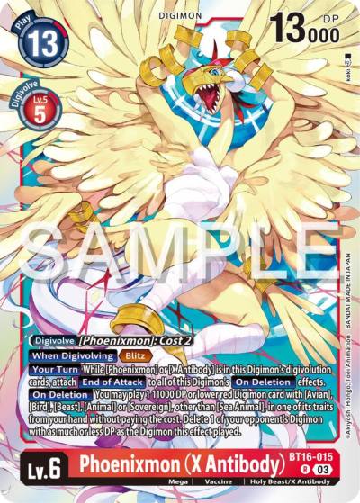 Phoenixmon X Antibody BT16-015 R Beginning Observer Digimon card