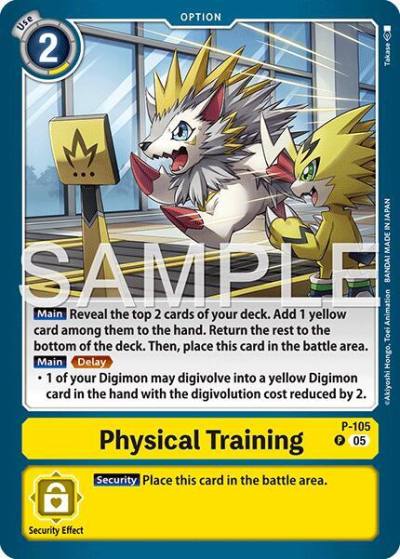 Physical Training Reprint P-105 P Advanced Booster Digimon Generation Digimon card