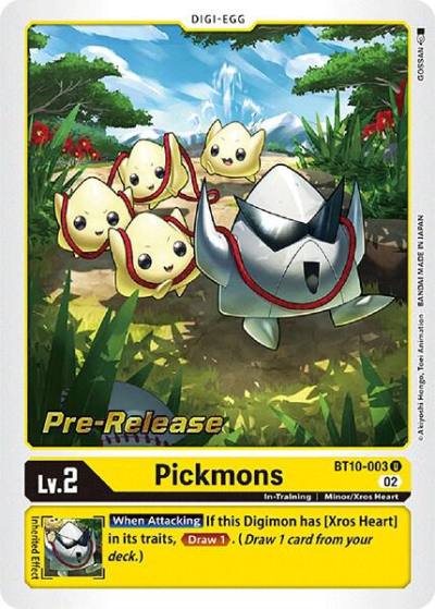 Pickmons BT10-003 U Xros Encounter Pre-Release Cards Digimon card