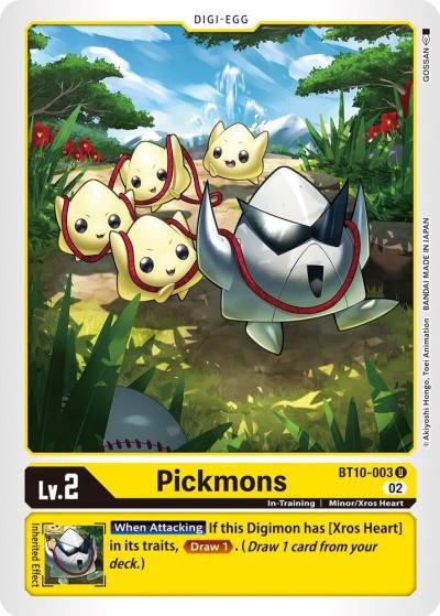 Pickmons BT10-003 U Xros Encounter Digimon card